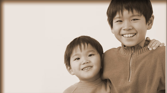 two smiling brothers