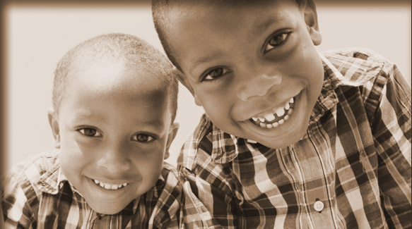 two brothers smiling