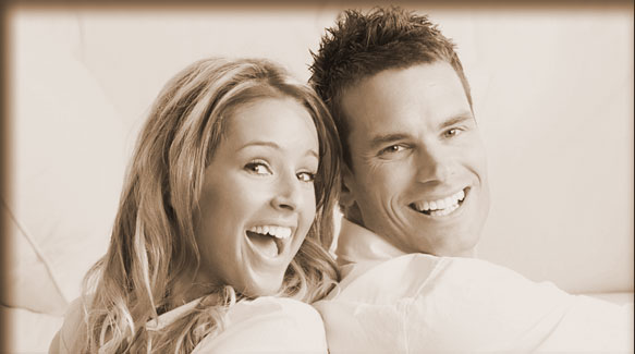 adult couple smiling